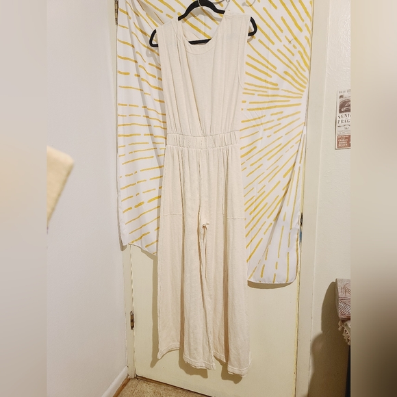 FP Beach free people cream jumpsuit s - Picture 3 of 12